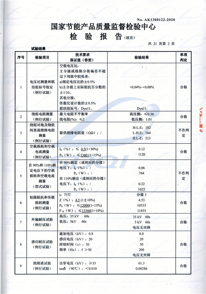 高低压试验报告-S11-1250灵台灵台灵台油浸式变压器-2.jpg